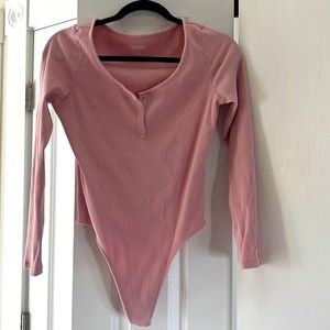 Pink Long Sleeve Body Suit